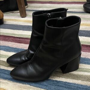 Divided Black Ankle Booties